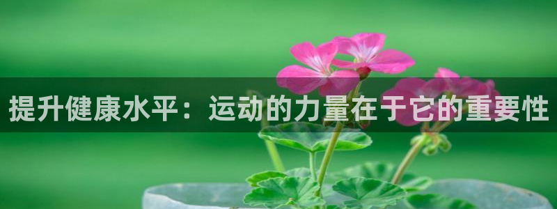 三亿体育：提升健康水平：运动的力量在于它的重要性